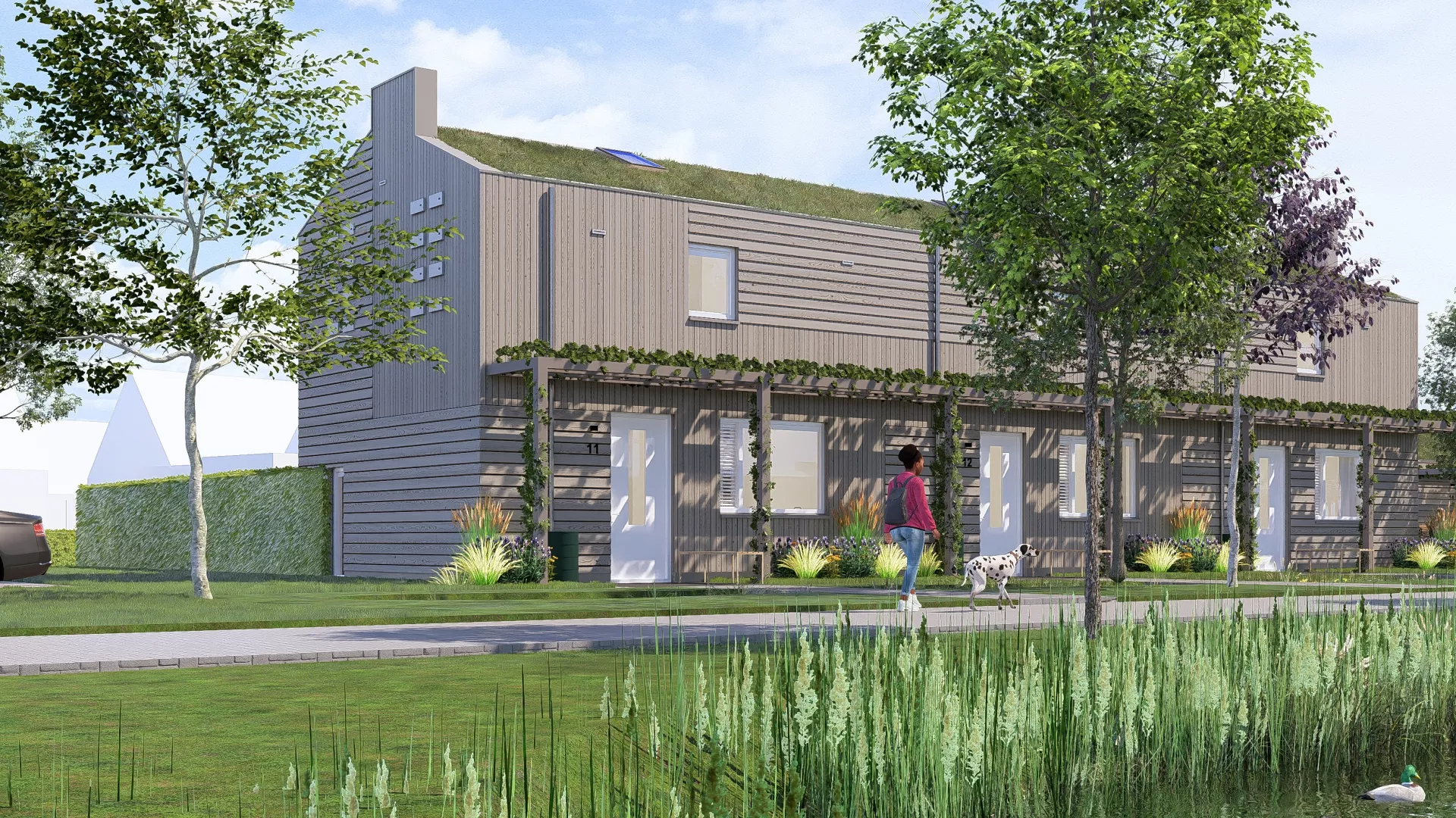 Impressie nieuwe woningen Zuiderstraat Middelstum