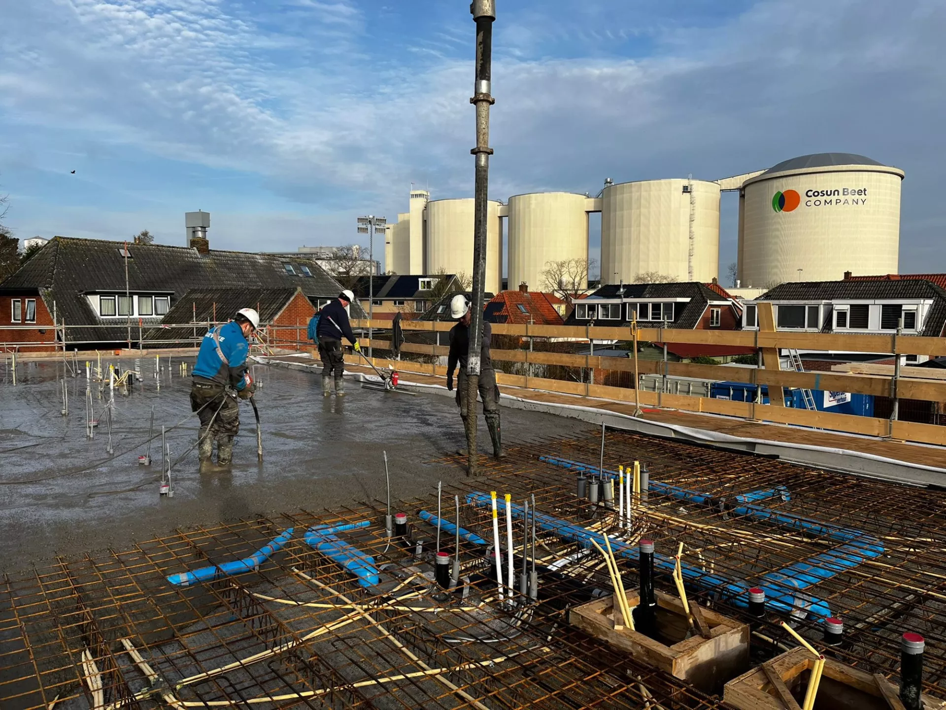 Storten eerste verdiepingsvloer Polmanstraat