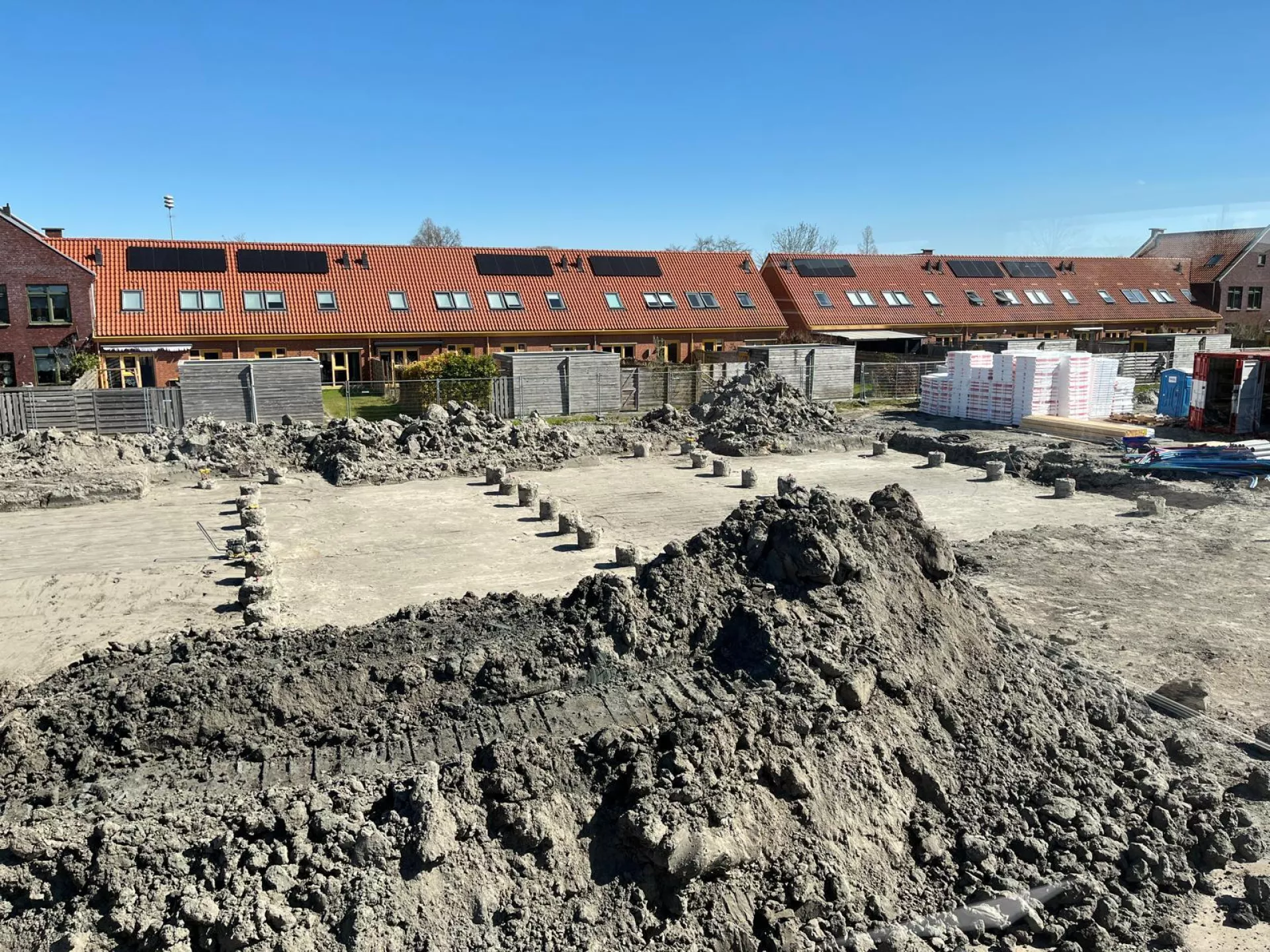 Aanleg fundering Professorenbuurt