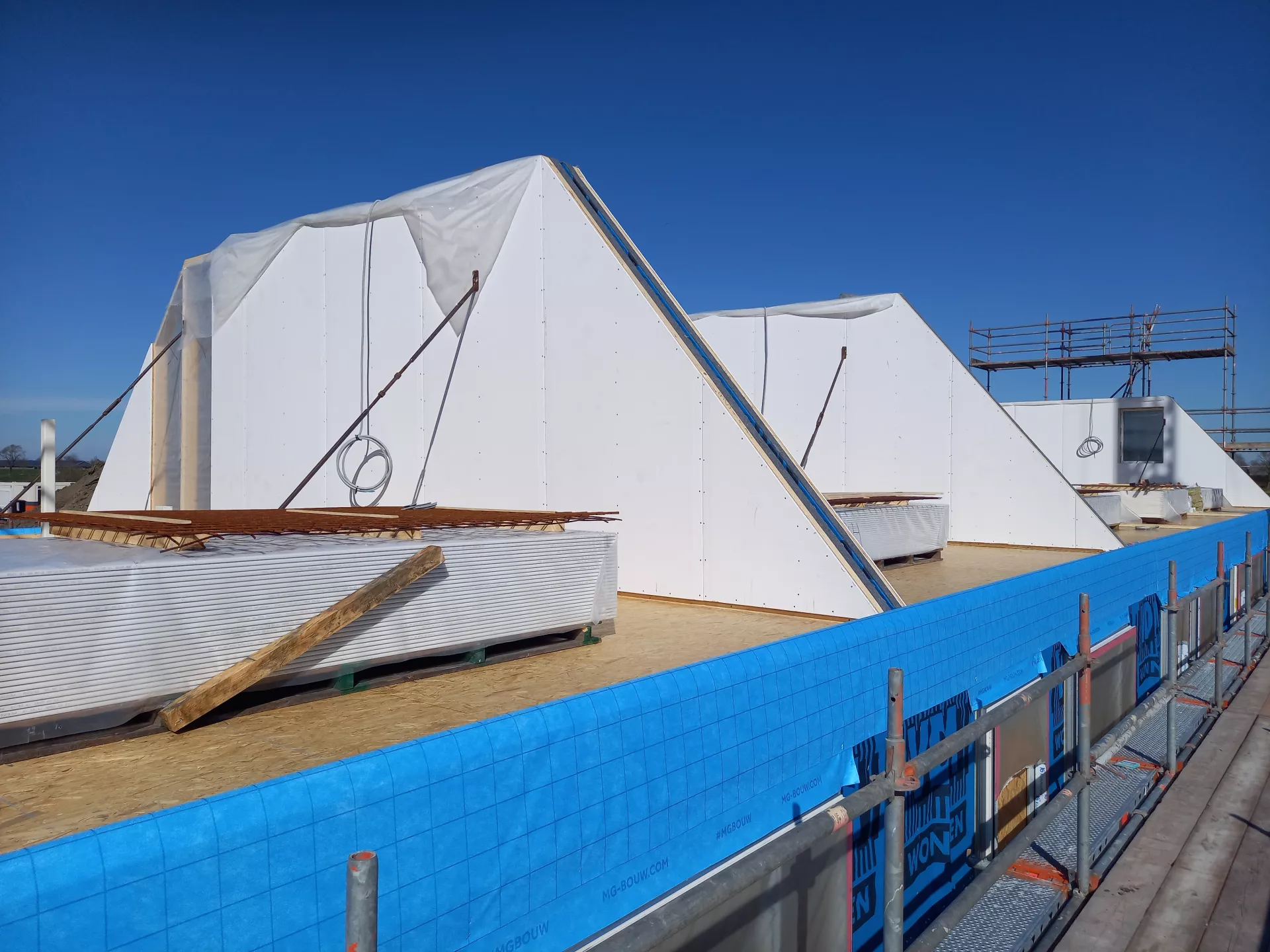 Plaatsen wandconstructie