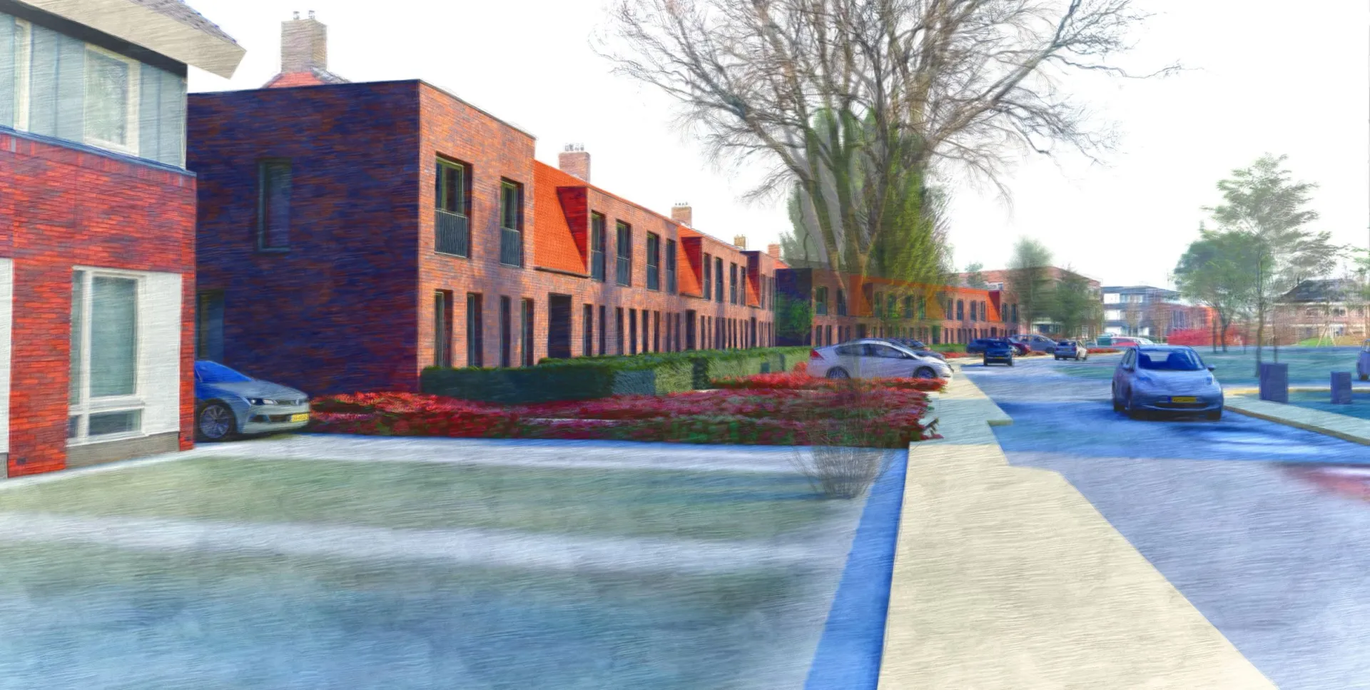 Impressie nieuwe woningen Borgenbuurt
