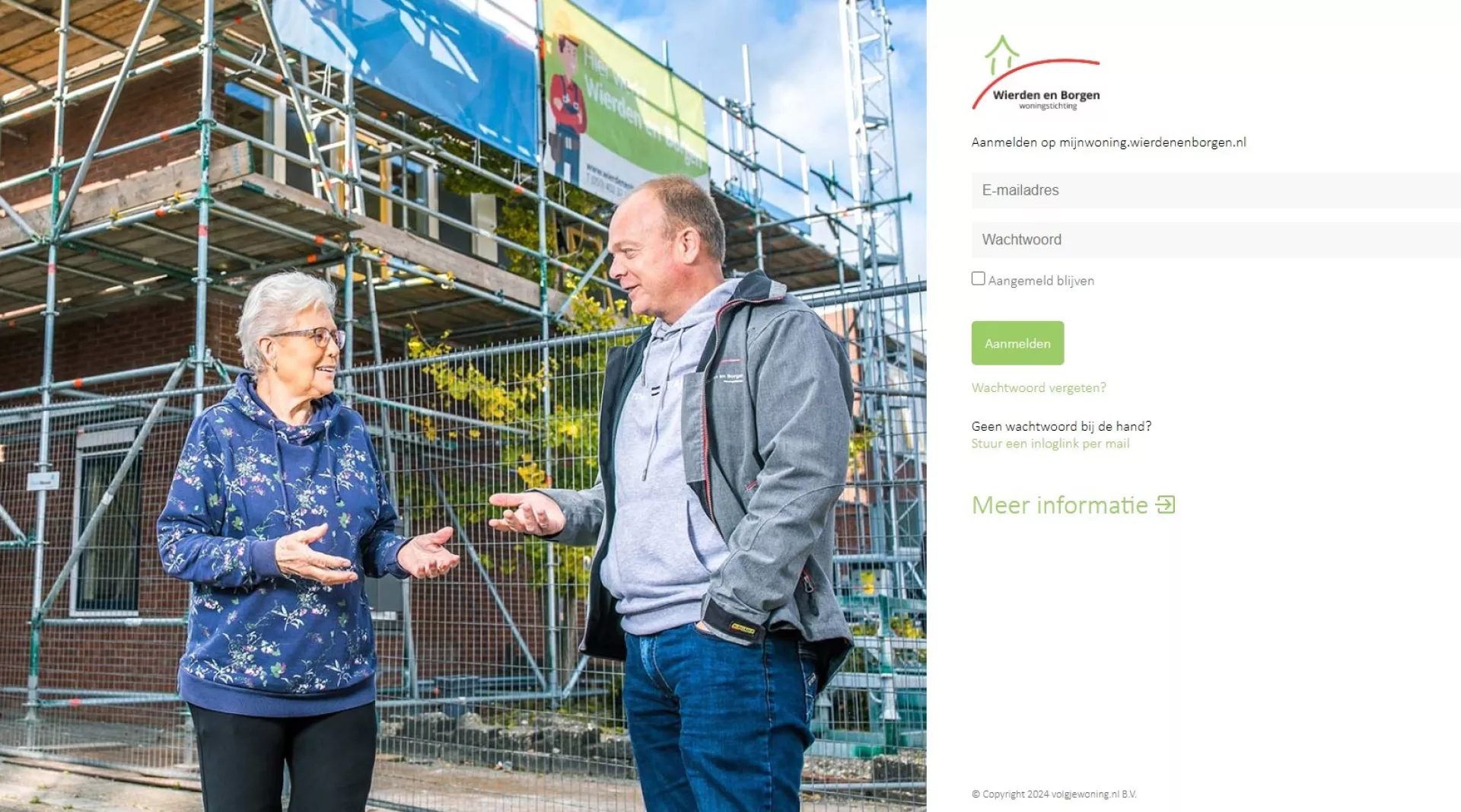 login scherm volgjewoning