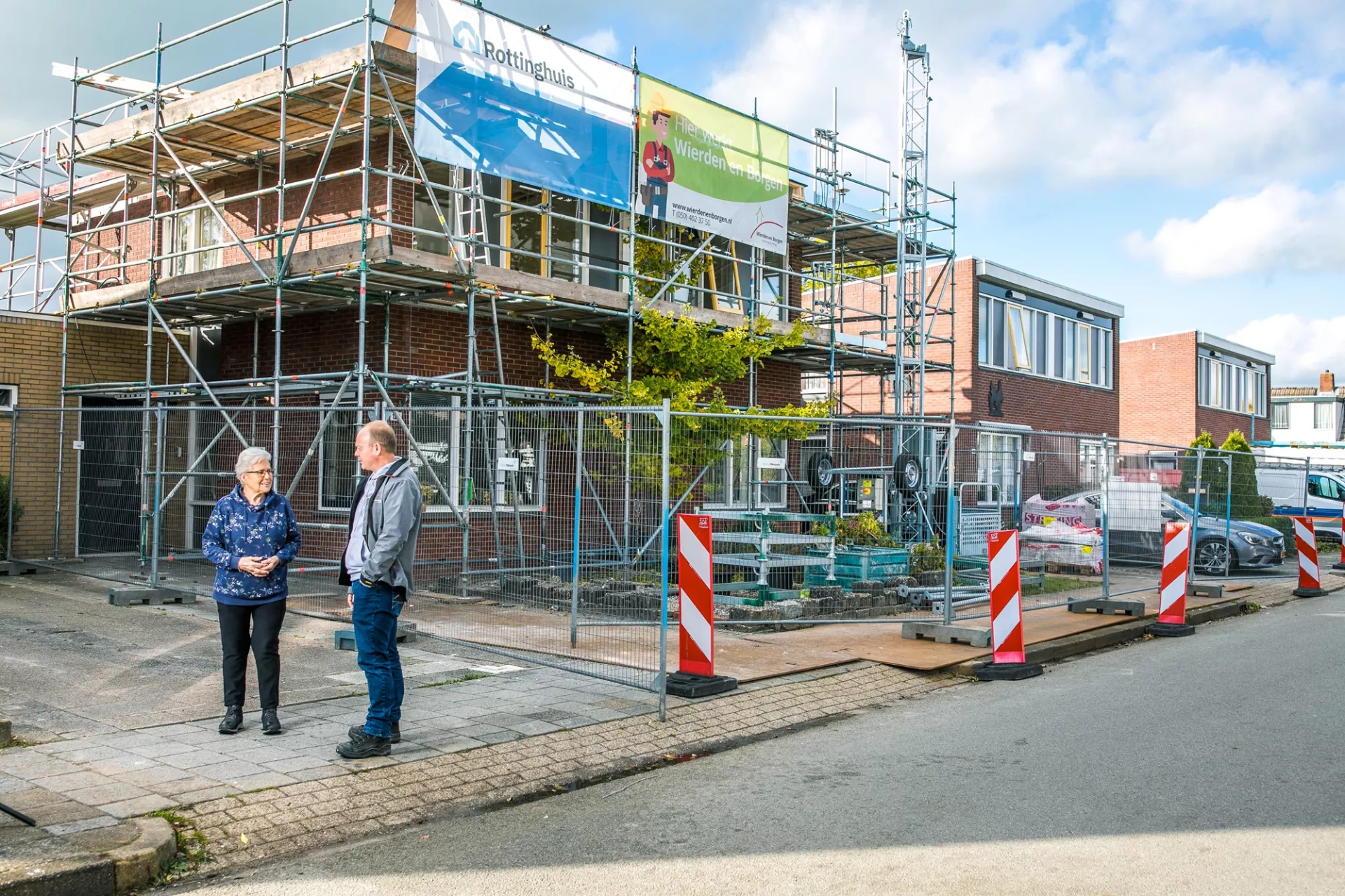 In gesprek voor woning in de steigers