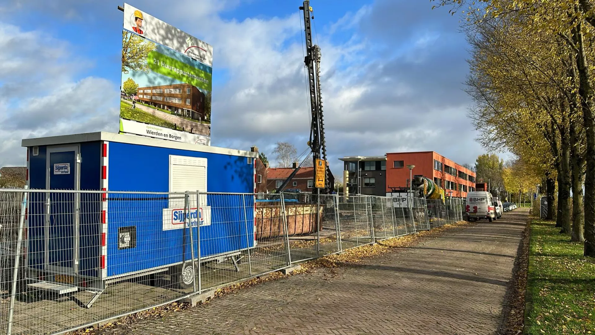 Heistelling op het bouwterrein aan de Polmanstraat
