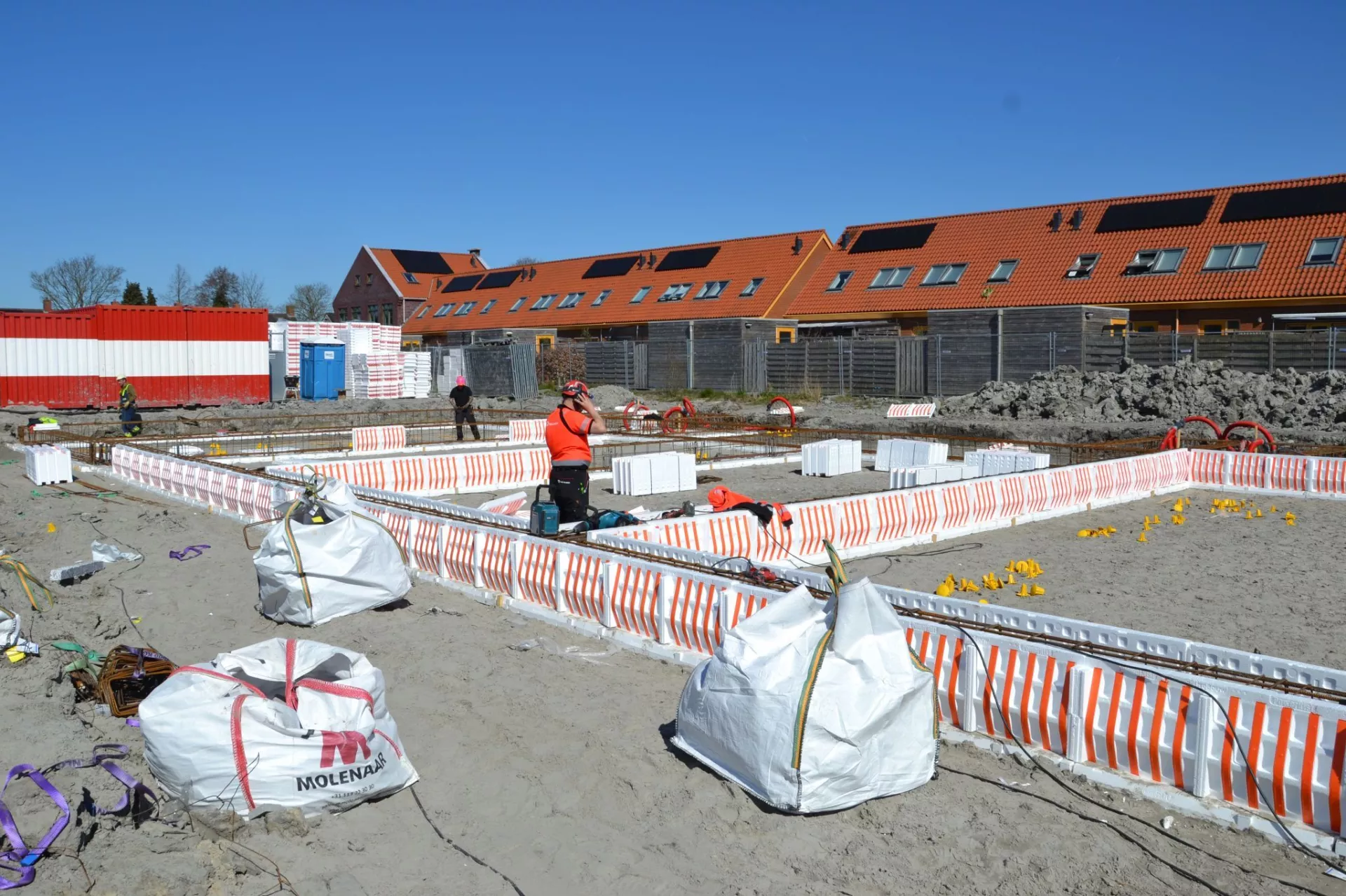 Aanleg fundering woningen Professorenbuurt