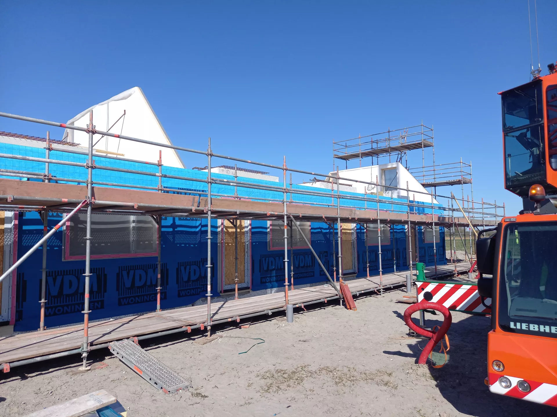 Plaatsen wandconstructie