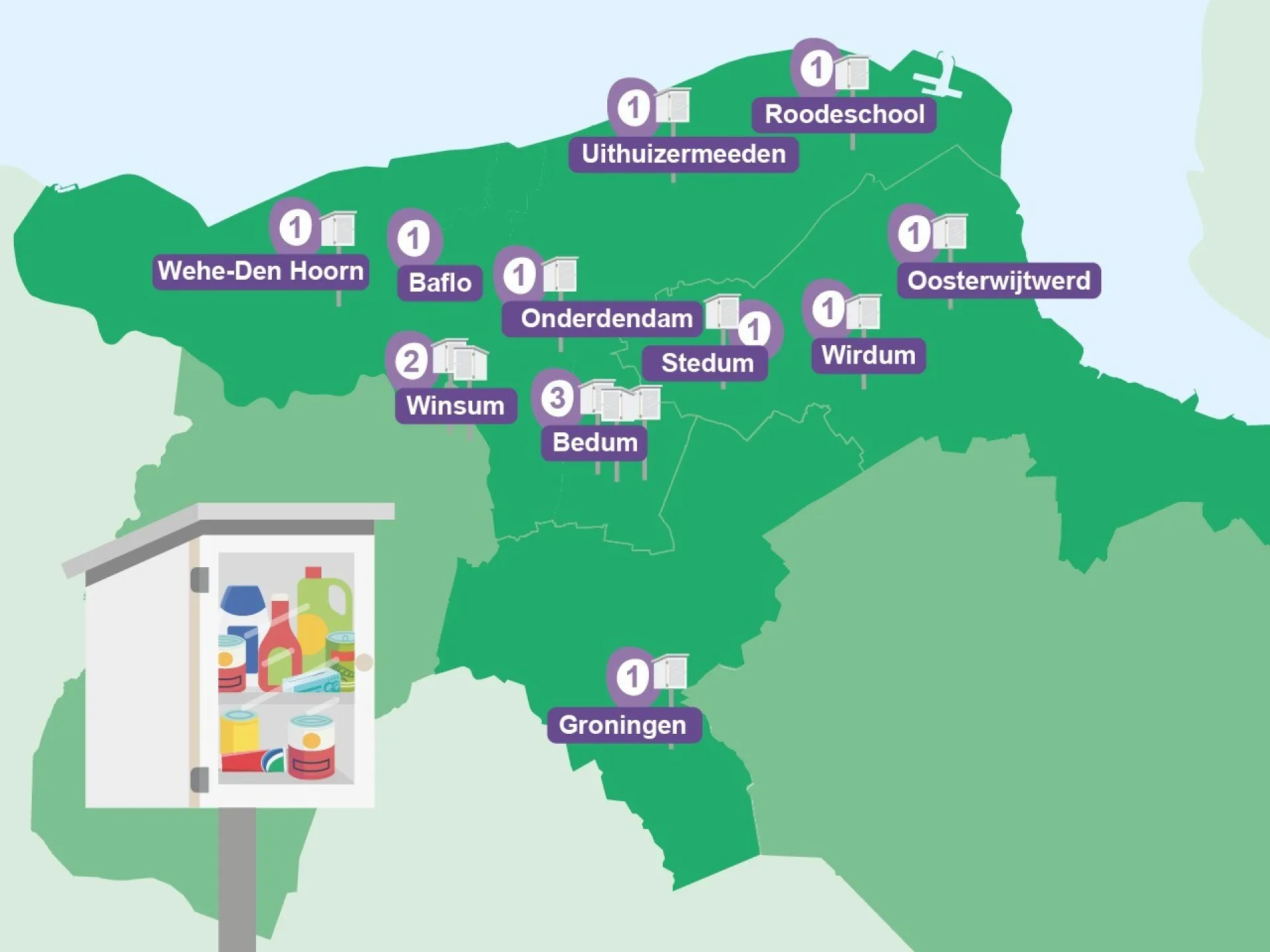 Plattegrond plekken buurtkasten