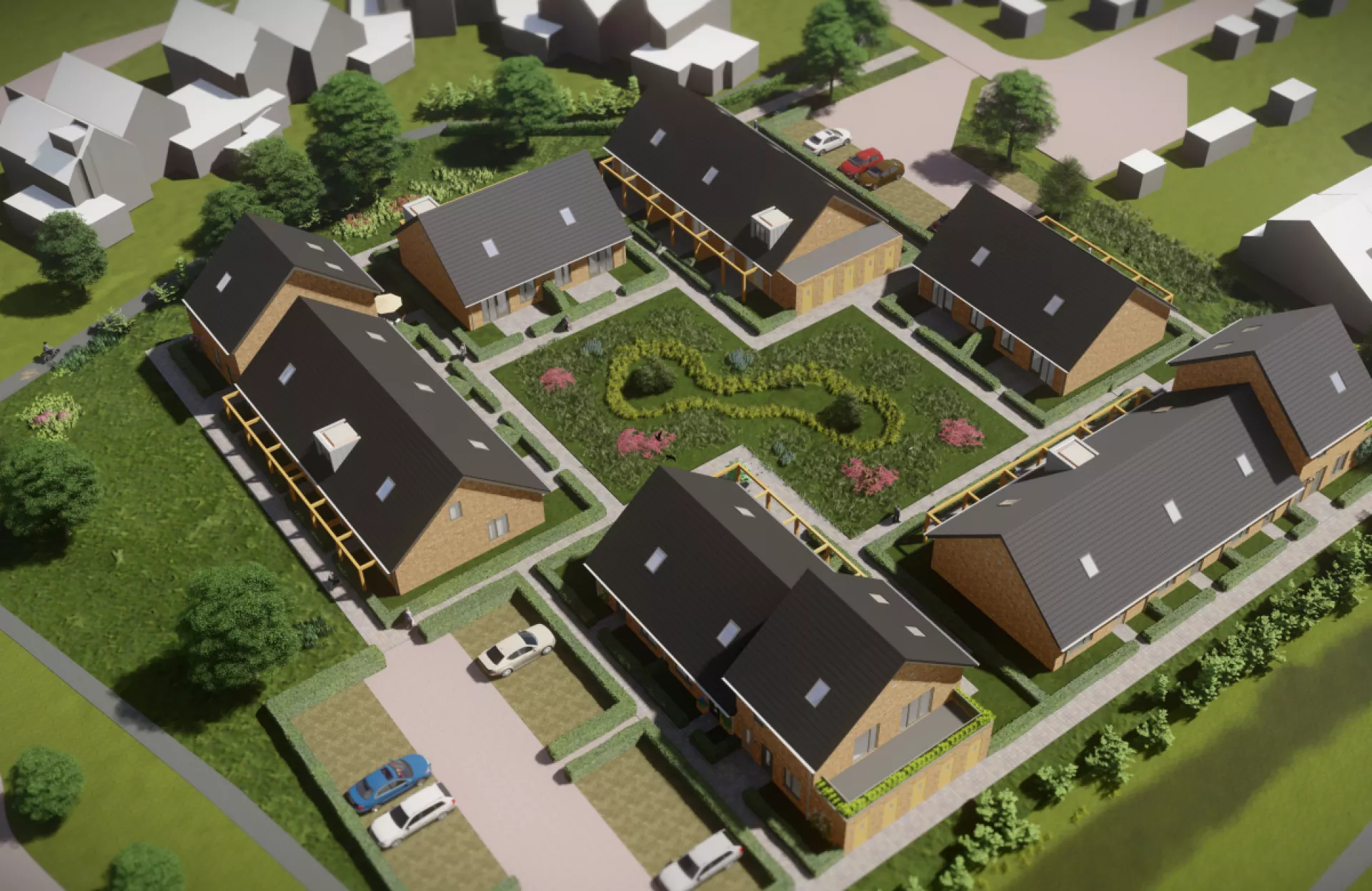 Tiggelhof van boven