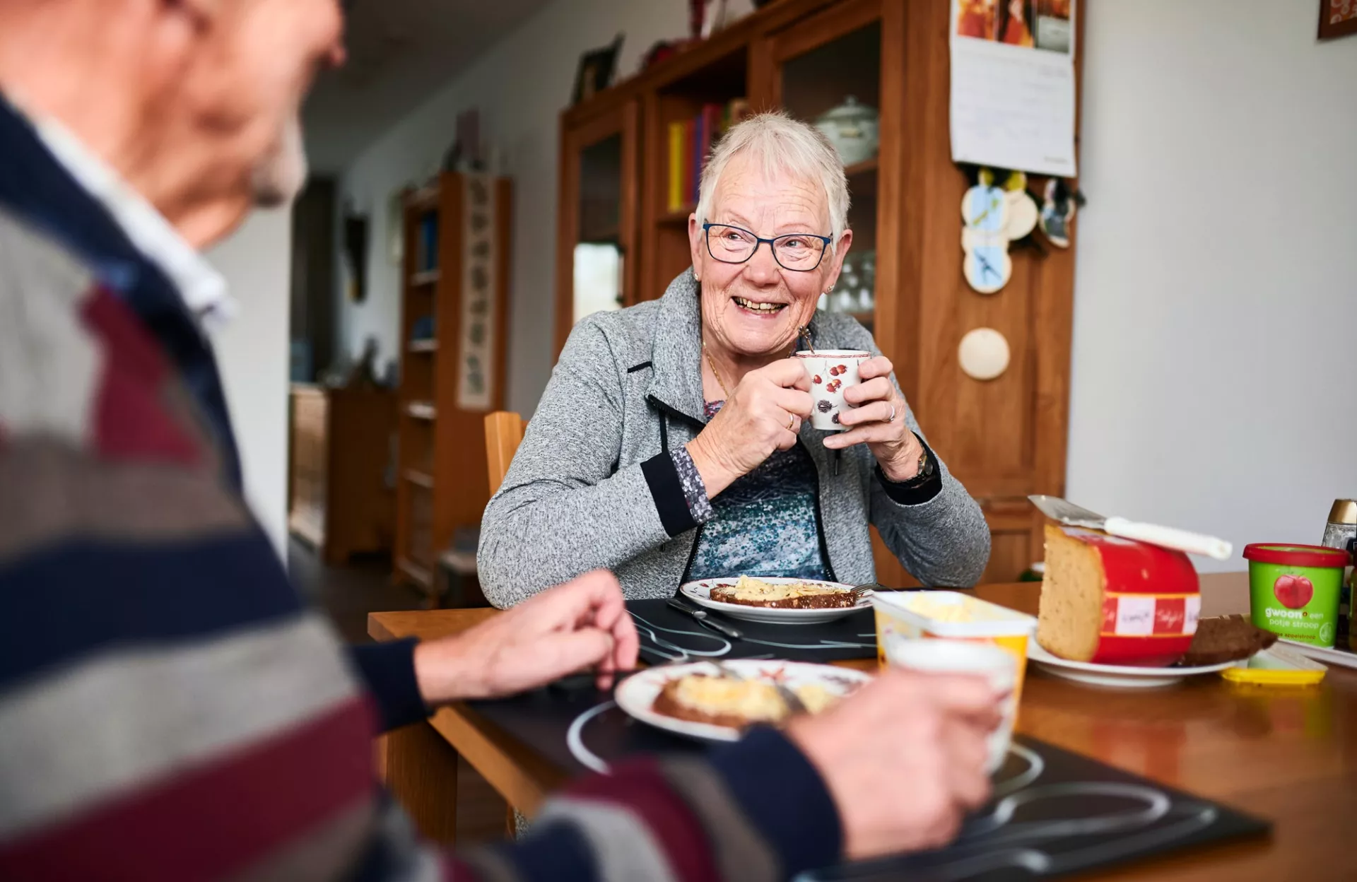 Huurders ontbijten samen