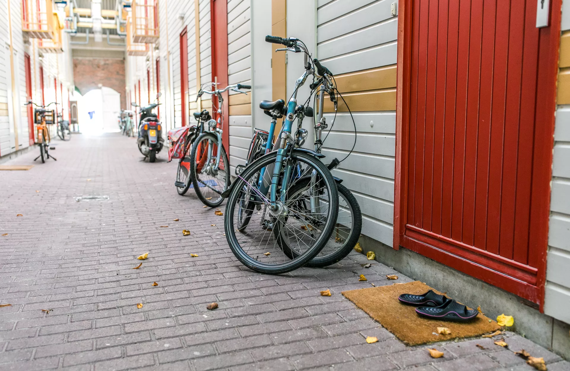 Fietsen voor de deur