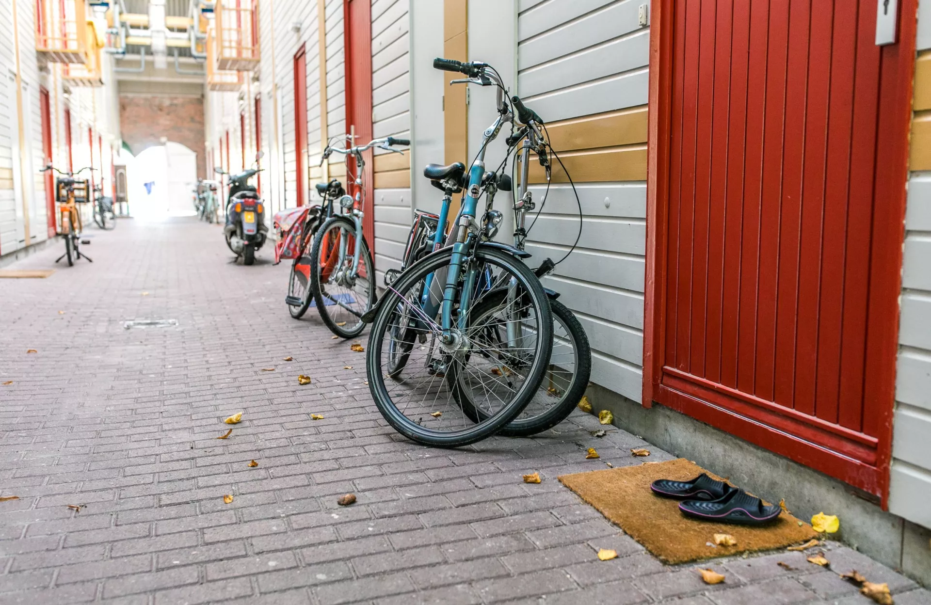 Fietsen voor de deur