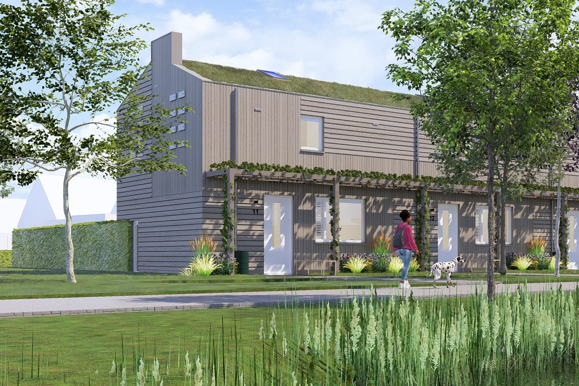Impressie nieuwe woningen Zuiderstraat Middelstum